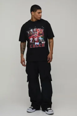 T-Shirt Imprimé Oversized NFLPA Travis Kelce sous Licence