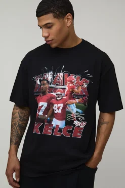 T-Shirt Imprimé Oversized NFLPA Travis Kelce sous Licence