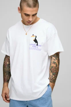 T-shirt imprimé oversize sous licence Guinness