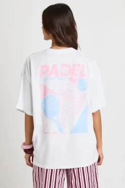 boohoo T-shirt Imprimé Padel Devant Et Dos<Femme Tops