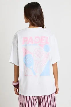 boohoo T-shirt Imprimé Padel Devant Et Dos<Femme Tops
