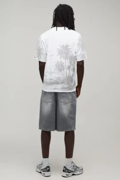 T-shirt À Imprimé Palmiers Coupe Regular