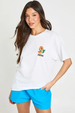 T-shirt Imprimé Papaye Devant Et Dos