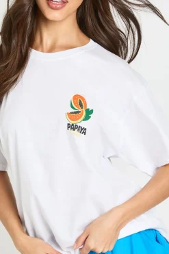 T-shirt Imprimé Papaye Devant Et Dos