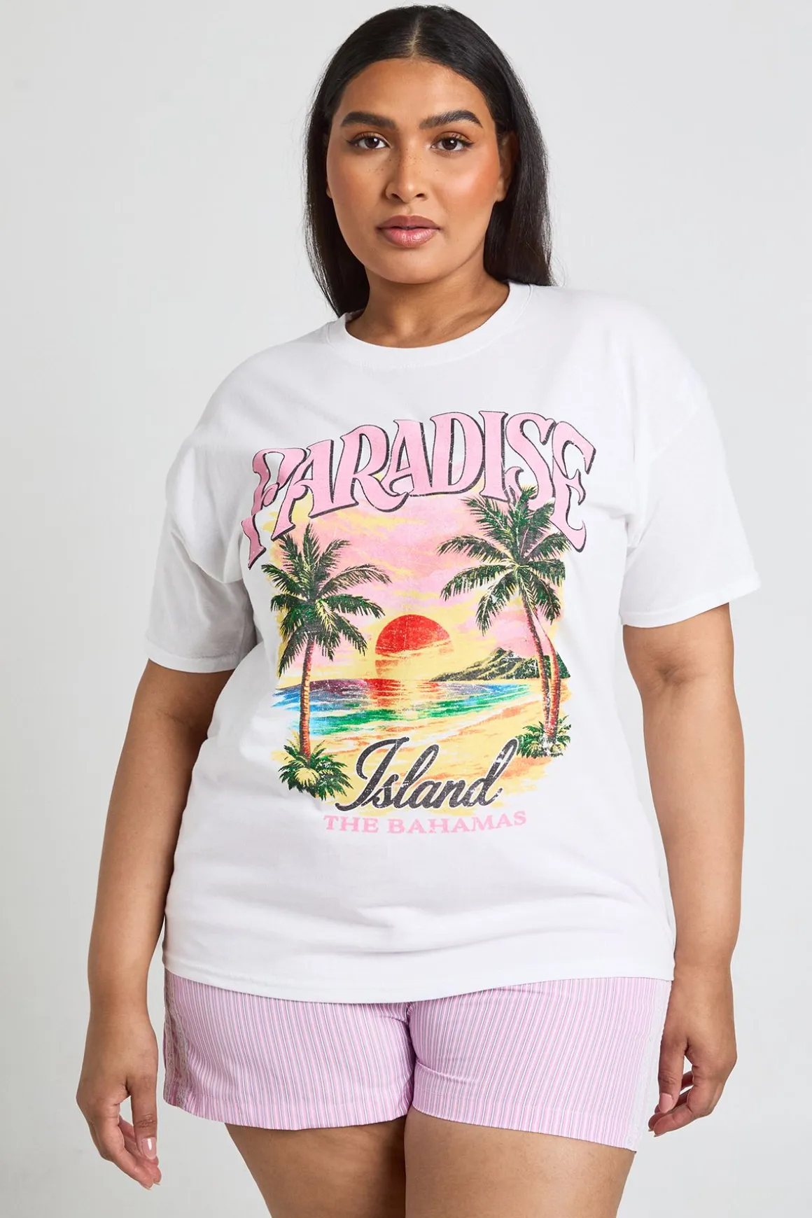 T-shirt Imprimé Paradise Grande Taille