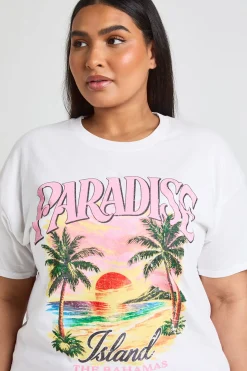 T-shirt Imprimé Paradise Grande Taille