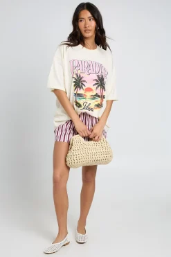 T-shirt Imprimé Paradise Island