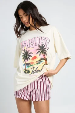 T-shirt Imprimé Paradise Island