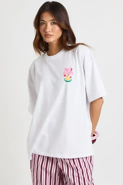 boohoo T-shirt Imprimé Pasta La Vista Recto Verso<Femme Tops