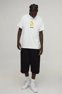 T-shirt Imprimé Pikachu Pokemon Sous Licence Officielle Coupe Oversize