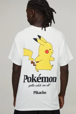 T-shirt Imprimé Pikachu Pokemon Sous Licence Officielle Coupe Oversize