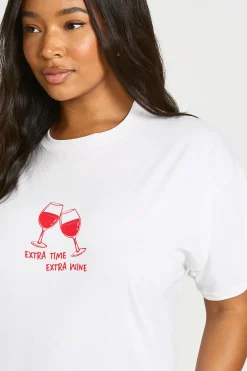 T-shirt Imprimé Plus De Temps Plus De Vin