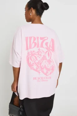 boohoo T-shirt Imprimé Plus Ibizia<Femme Tops
