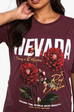 T-shirt imprimé Plus Nevada Red Dahlias