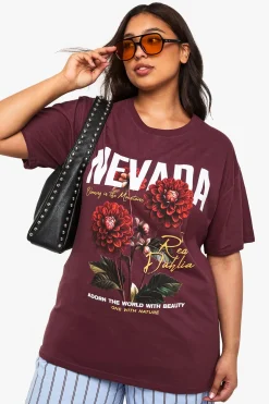T-shirt imprimé Plus Nevada Red Dahlias