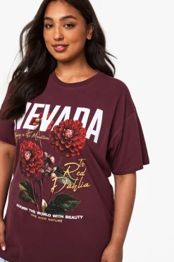 T-shirt imprimé Plus Nevada Red Dahlias