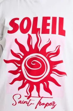 boohoo T-shirt Imprimé Plus Soleil<Femme Tops