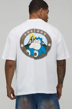 T-Shirt Imprimé Pokémon Snorlax Licence Officielle Coupe Oversize
