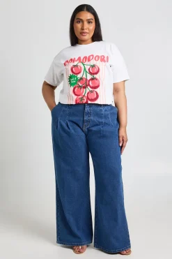 T-shirt Imprimé Pomodori Grande Taille