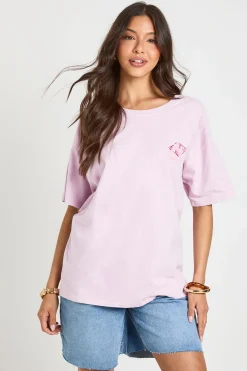 boohoo T-shirt Imprimé Recto Verso Bonjour Paris Girly Things<Femme Tops