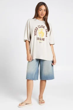 boohoo T-shirt Imprimé Rodeo Club Texas<Femme Tops