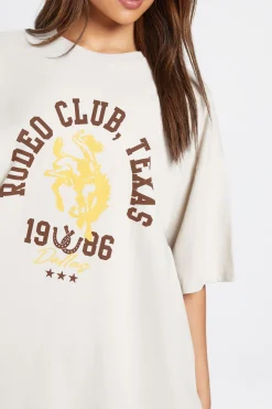 boohoo T-shirt Imprimé Rodeo Club Texas<Femme Tops