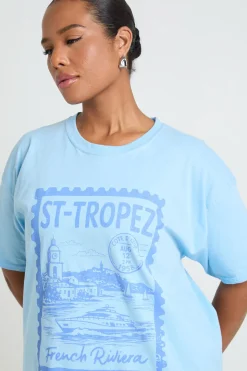 T-shirt Imprimé Saint-Tropez Grande Taille