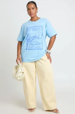 T-shirt Imprimé Saint-Tropez Grande Taille