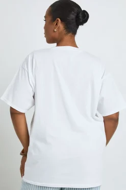 boohoo T-shirt Imprimé Saint-tropez Grande Taille<Femme Tops
