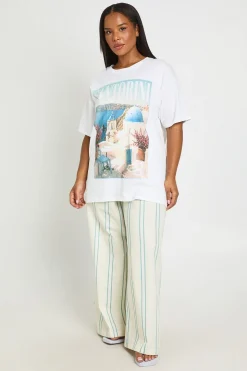 T-shirt Imprimé Santorini Grande Taille
