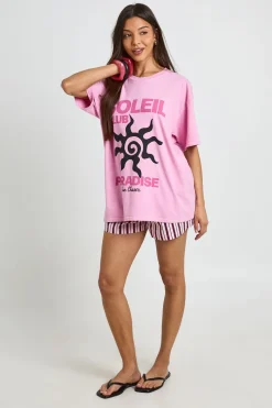 boohoo T-shirt Imprimé Soleil Soleil Club<Femme Tops