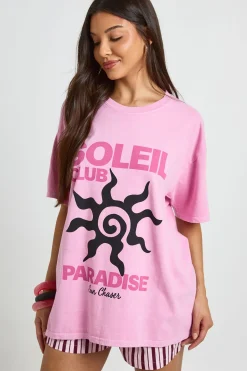 boohoo T-shirt Imprimé Soleil Soleil Club<Femme Tops