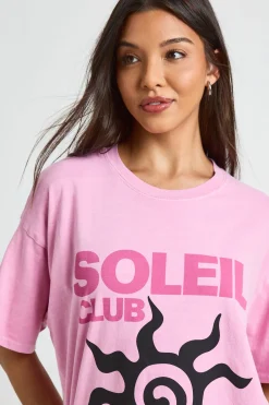 boohoo T-shirt Imprimé Soleil Soleil Club<Femme Tops