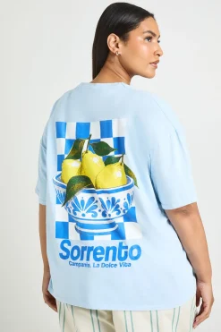 boohoo T-shirt Imprimé Sorrento Grande Taille<Femme Tops