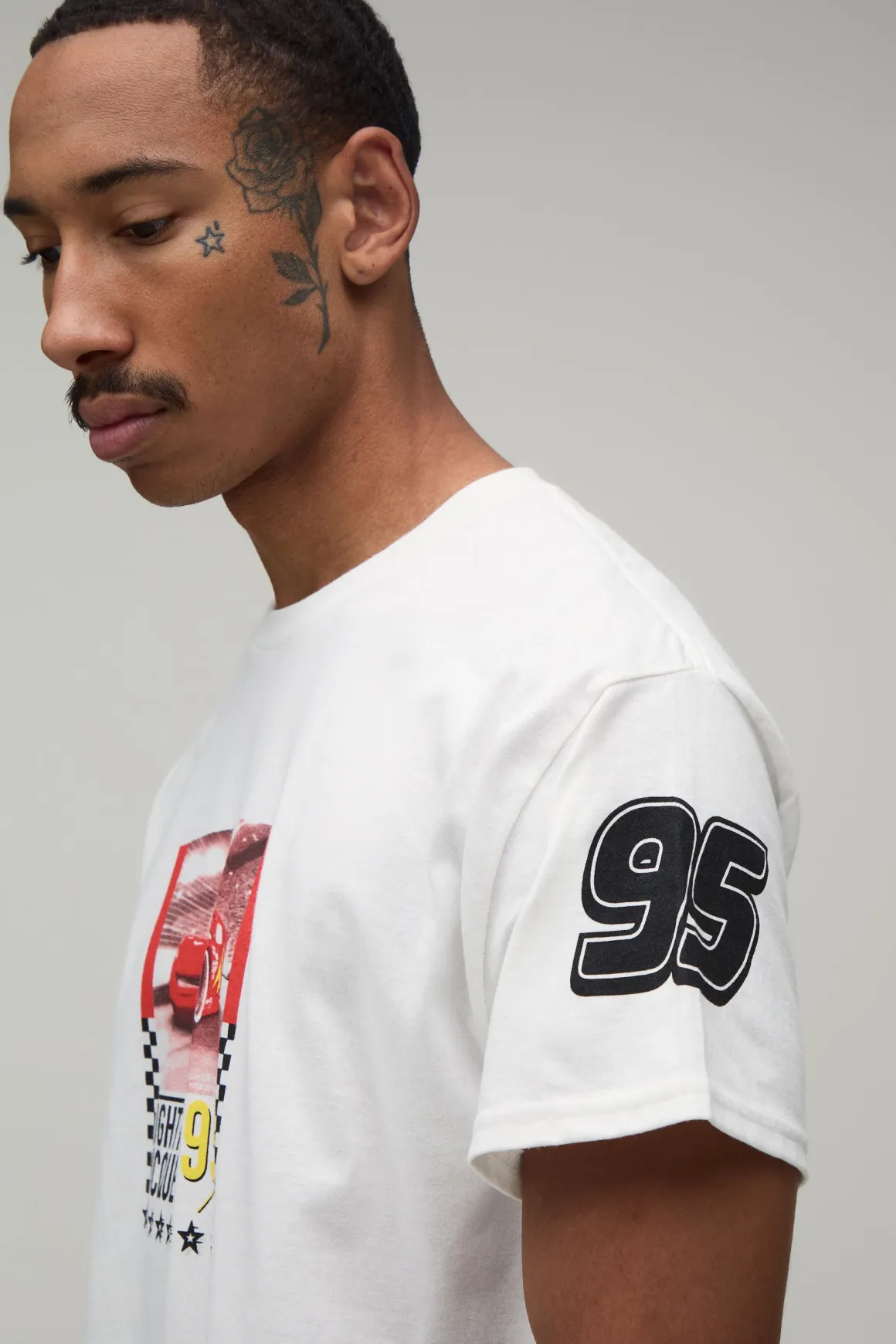 T-shirt Imprimé Sous Licence Disney Flash McQueen Coupe Oversize