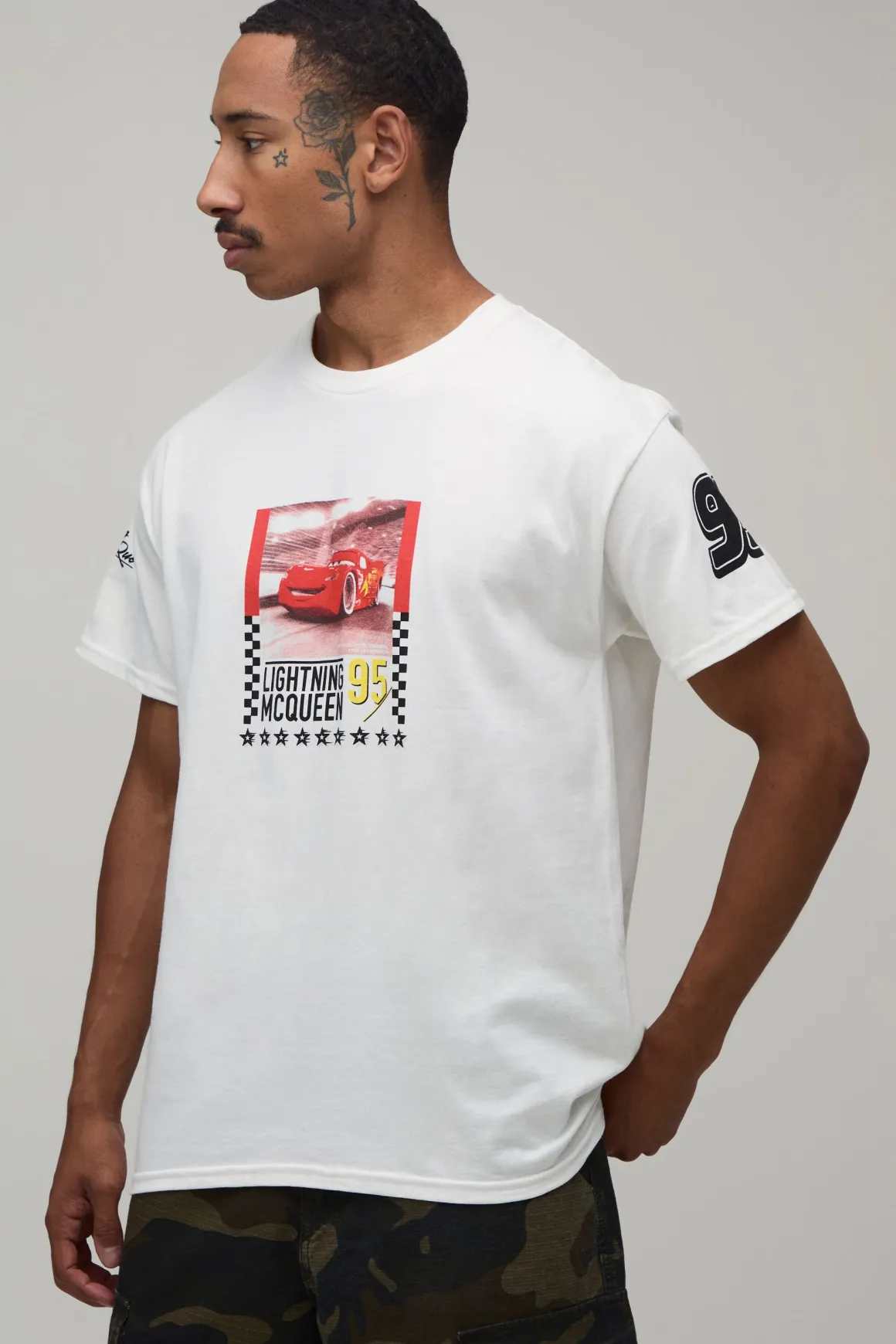 T-shirt Imprimé Sous Licence Disney Flash McQueen Coupe Oversize