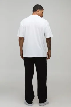 boohooMAN T-Shirt Imprimé sous Licence Disney Mickey & Minnie Mouse à Col Étendu et Coupe Oversize<Homme Nouveautés Grande Taille|Tout Afficher