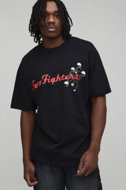 T-shirt Imprimé Sous Licence Foo Fighters Oversize Grande Taille