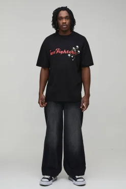 T-shirt Imprimé Sous Licence Foo Fighters Oversize Grande Taille