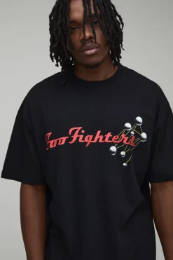 T-shirt Imprimé Sous Licence Foo Fighters Oversize Grande Taille