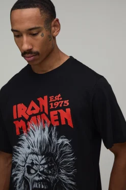 T-shirt Imprimé Sous Licence Iron Maiden Tête Hurlante Coupe Oversize