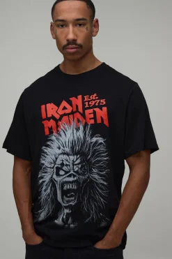T-shirt Imprimé Sous Licence Iron Maiden Tête Hurlante Coupe Oversize