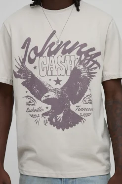 boohooMAN T-shirt Imprimé Sous Licence Johnny Cash Coupe Regular<Homme T-Shirts Impriméstendances|T-Shirts