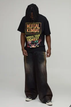 T-shirt Imprimé Sous Licence Mortal Kombat Oversize Pour Grand