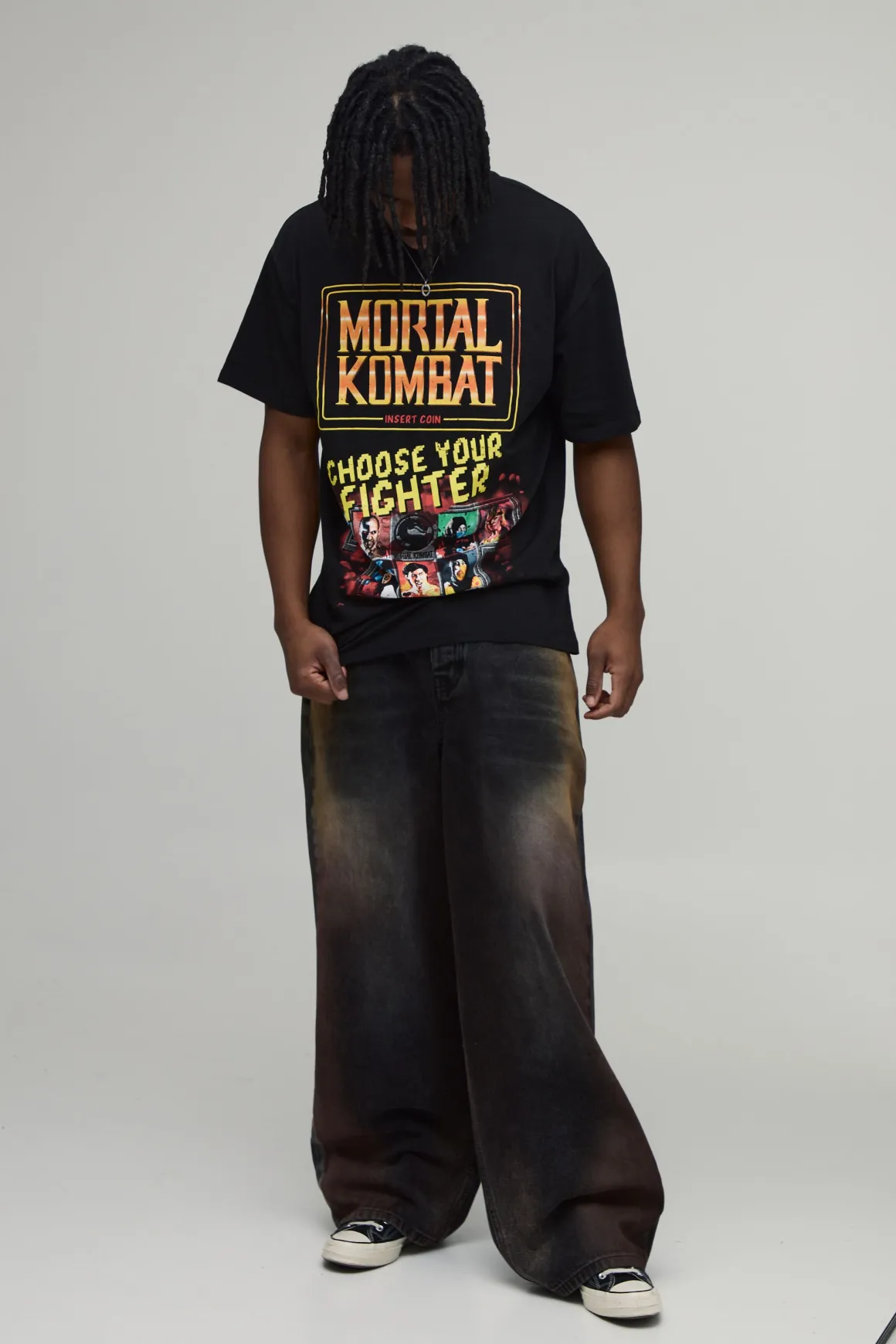 T-shirt Imprimé Sous Licence Mortal Kombat Oversize Pour Grand