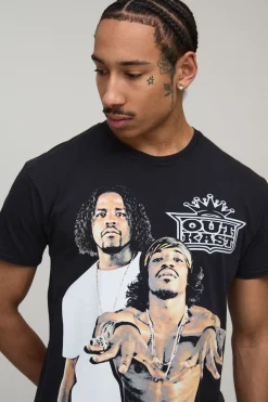 T-Shirt Imprimé Sous Licence OutKast Délavage Acide Coupe Regular