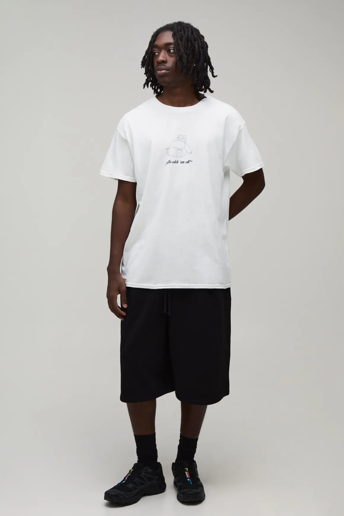 T-shirt Imprimé Sous Licence Pokémon Snorlax Coupe Oversize