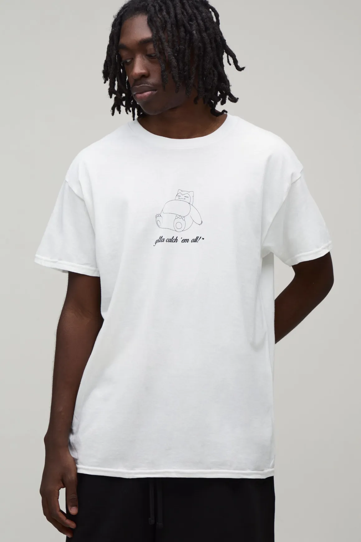 T-shirt Imprimé Sous Licence Pokémon Snorlax Coupe Oversize