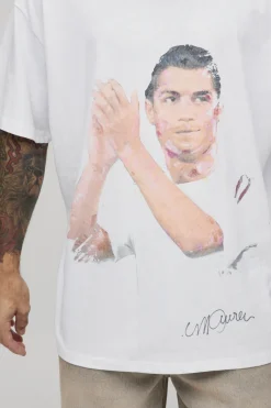 T-shirt Imprimé Sous Licence Ronaldo Coupe Oversize