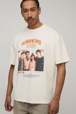 T-Shirt Imprimé sous Licence Stranger Things Oversize Grande Taille